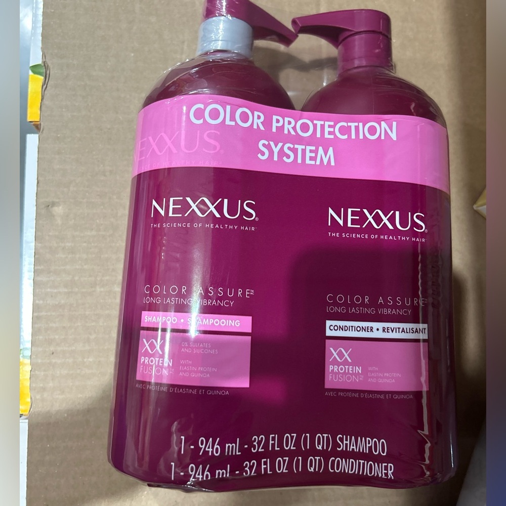 Nexxus Color Assure Shampoo & Conditioner Set, 32 fl oz Each X 2 = 64 Oz New